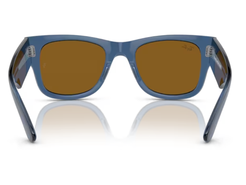 Ray Ban Mega Wayfarer RB0840S Azul Translucido Marron - Imagen 5