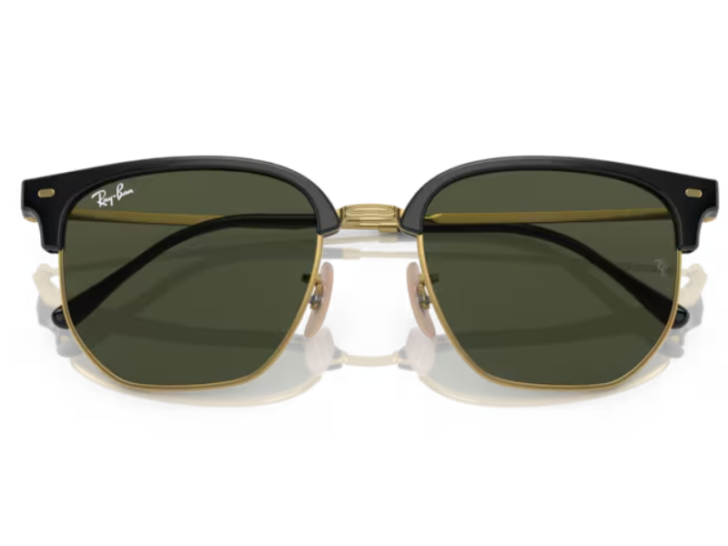 Ray Ban New Clubmaster RB4416 Black Gold Green - Imagen 5