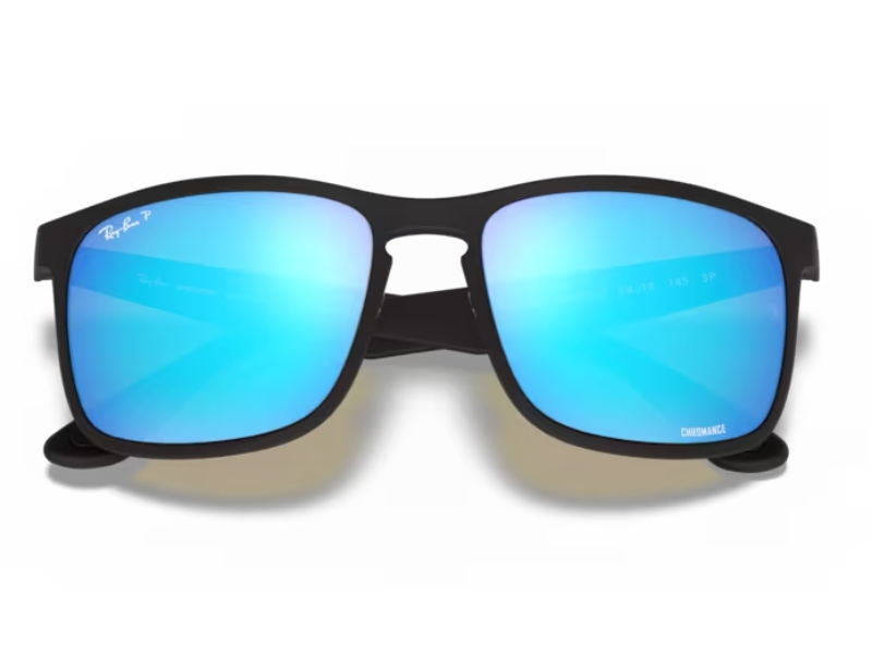 Ray Ban Chromance RB4264 Matte Black Green Mirror Blue Polarizadas - Imagen 5