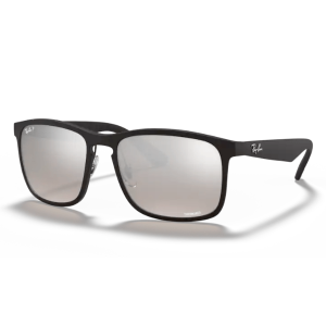 Ray Ban Chromance RB4264 Matte Black Silver Espejada Polarizadas