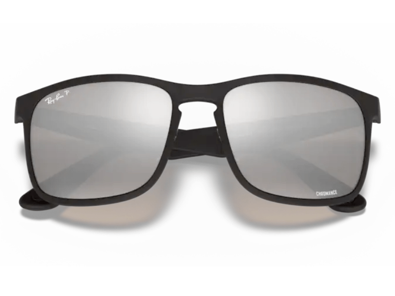 Ray Ban Chromance RB4264 Matte Black Silver Espejada Polarizadas - Imagen 5