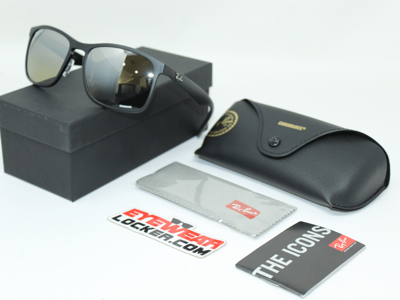 Ray Ban Chromance RB4264 Matte Black Silver Espejada Polarizadas - Imagen 7