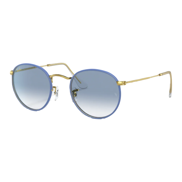 Ray Ban Round Rb3447JM Light Blue Gold Azul Degradada - Imagen 2