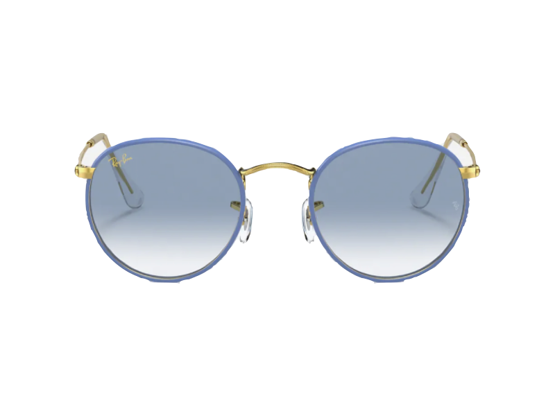 Ray Ban Round Rb3447JM Light Blue Gold Azul Degradada - Imagen 3