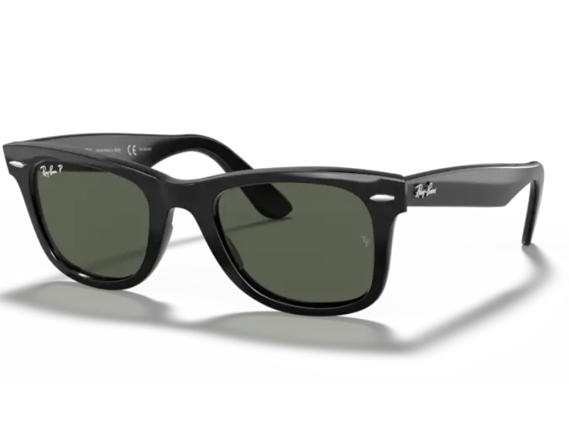 Ray Ban Wayfarer RB2140 Black Verde G-15 Clásica Polarizadas - Imagen 6