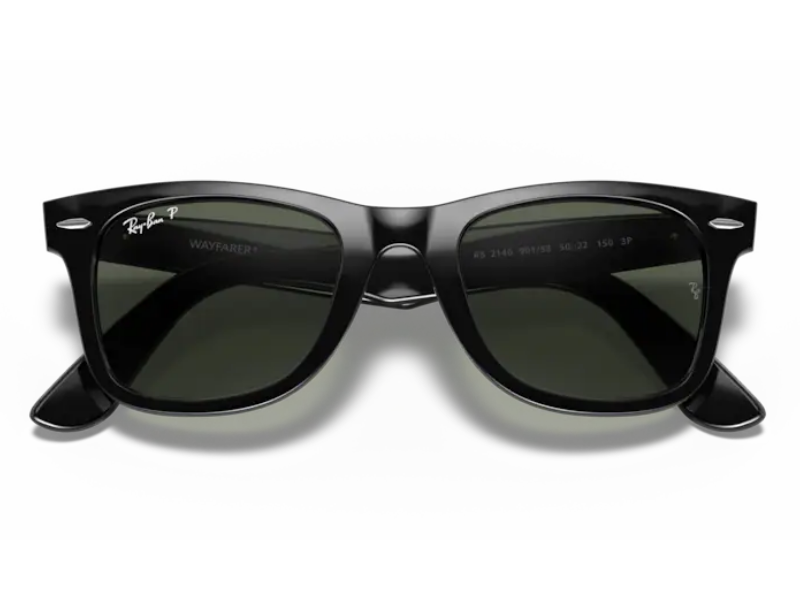 Ray Ban Wayfarer RB2140 Black Verde G-15 Clásica Polarizadas - Imagen 7