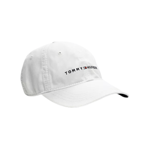 Gorra de Baseball Tommy Hilfiger Blanco con Logo Bordado