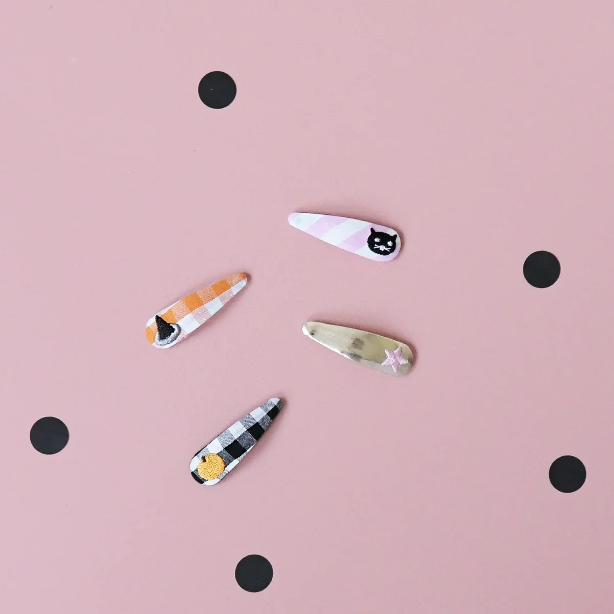 Conjunto de pinzas para el pelo bordados de Halloween - Imagen 4