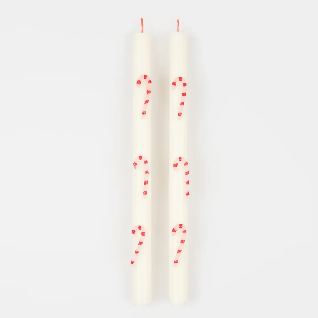 Velas de bastón de caramelo