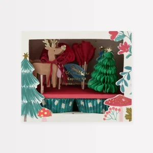 Cupcake kit bosque navideño