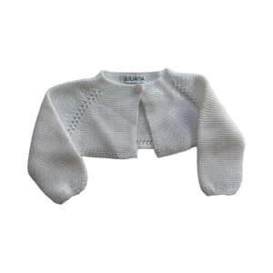 Chaqueta corta calados blanca