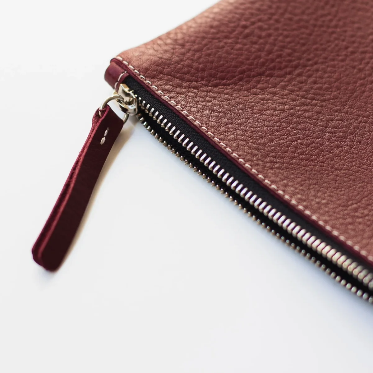 Cartera de cuero granate - Imagen 7