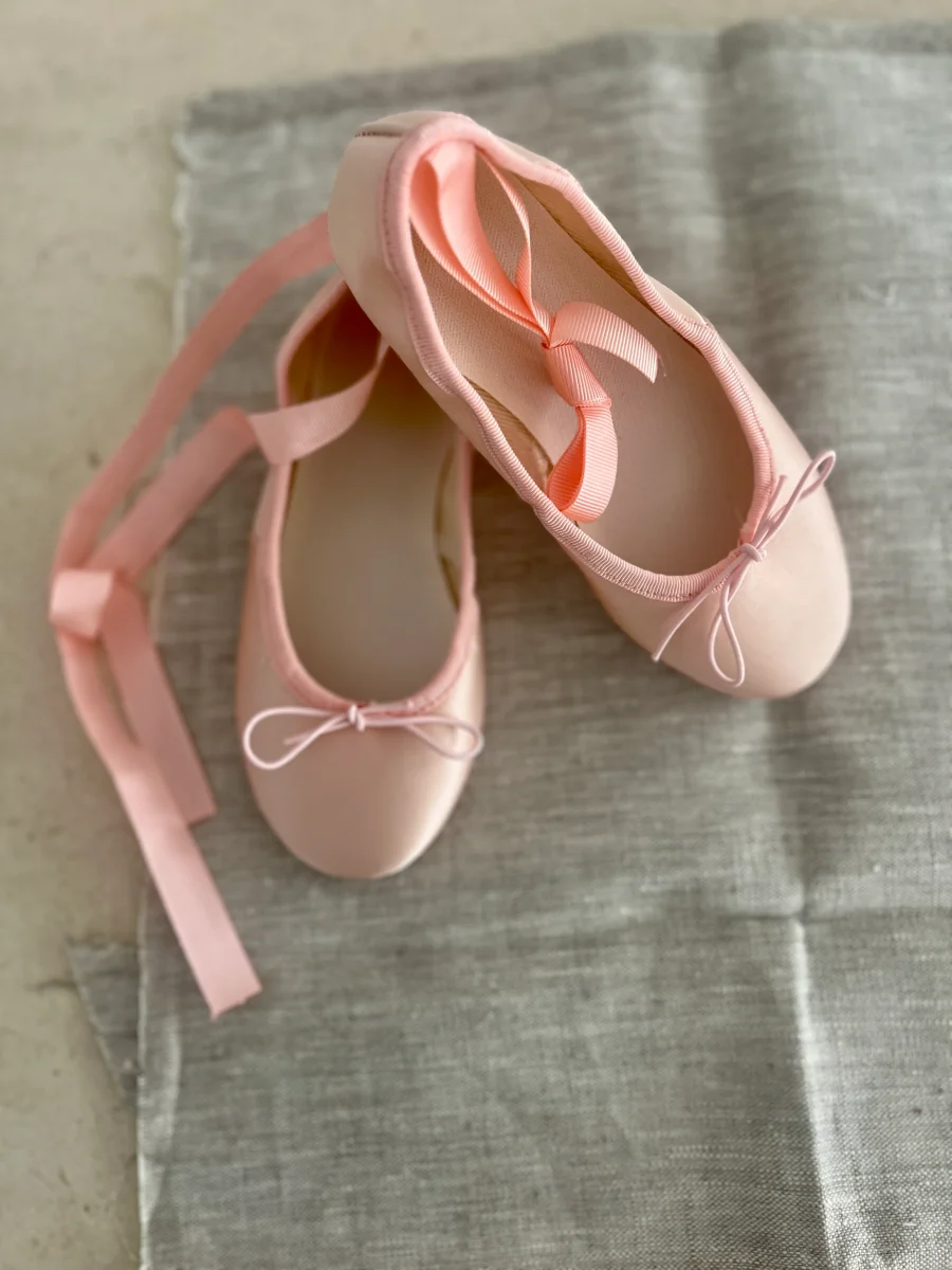 Bailarina Miranda - Ballet Raso Rosa con Cintas