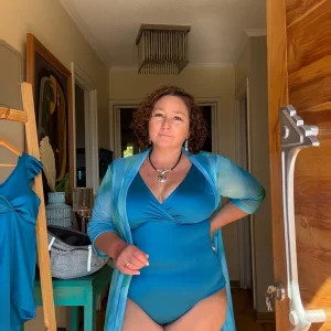 Traje de baño Margaret azul piedra