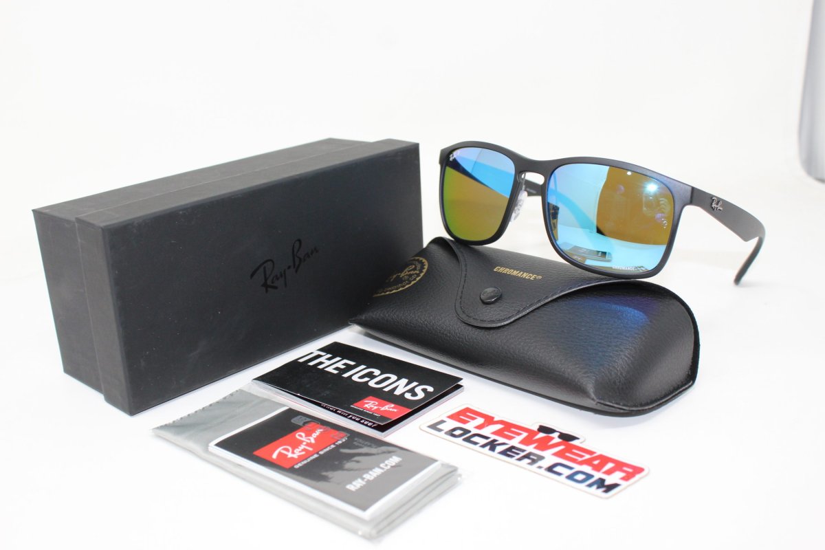Ray Ban Chromance RB4264 Matte Black Green Mirror Blue Polarizadas - Imagen 7