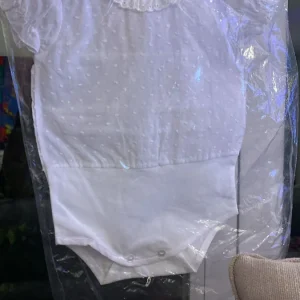 Body Manga Corta Blanco Plumeti