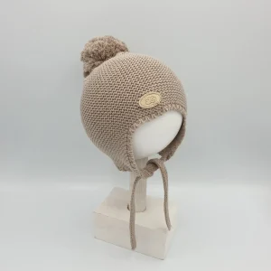Gorro Pompón Beige Arena