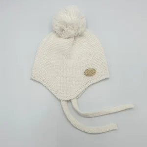 Gorro Pompón Blanco Crudo