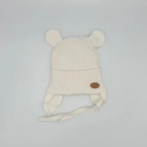 Gorro Orejitas Blanco Crudo