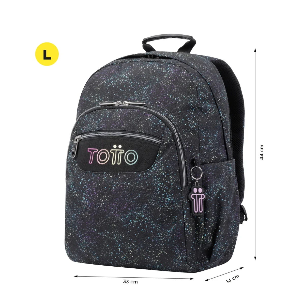 Mochila escolar adaptable a carro Totto Acuareles Salpicado - 44cm - Imagen 5