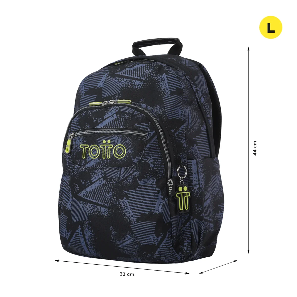 Mochila escolar adaptable a carro Totto Acuareles Stampil - 44cm - Imagen 3