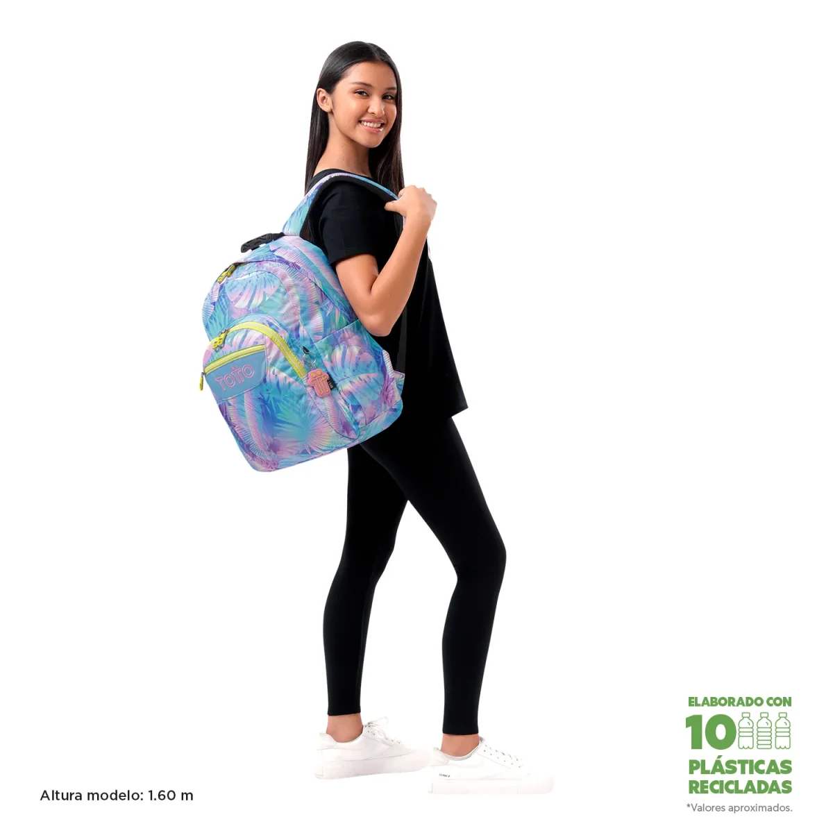 Mochila escolar adaptable a carro Totto Acuareles Prisma - 44cm - Imagen 3