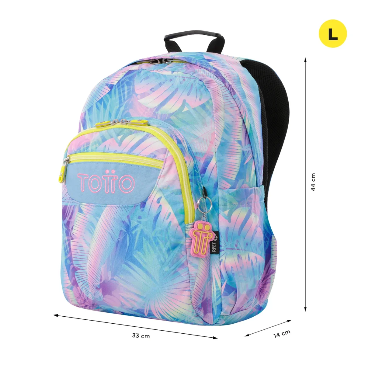 Mochila escolar adaptable a carro Totto Acuareles Prisma - 44cm - Imagen 4