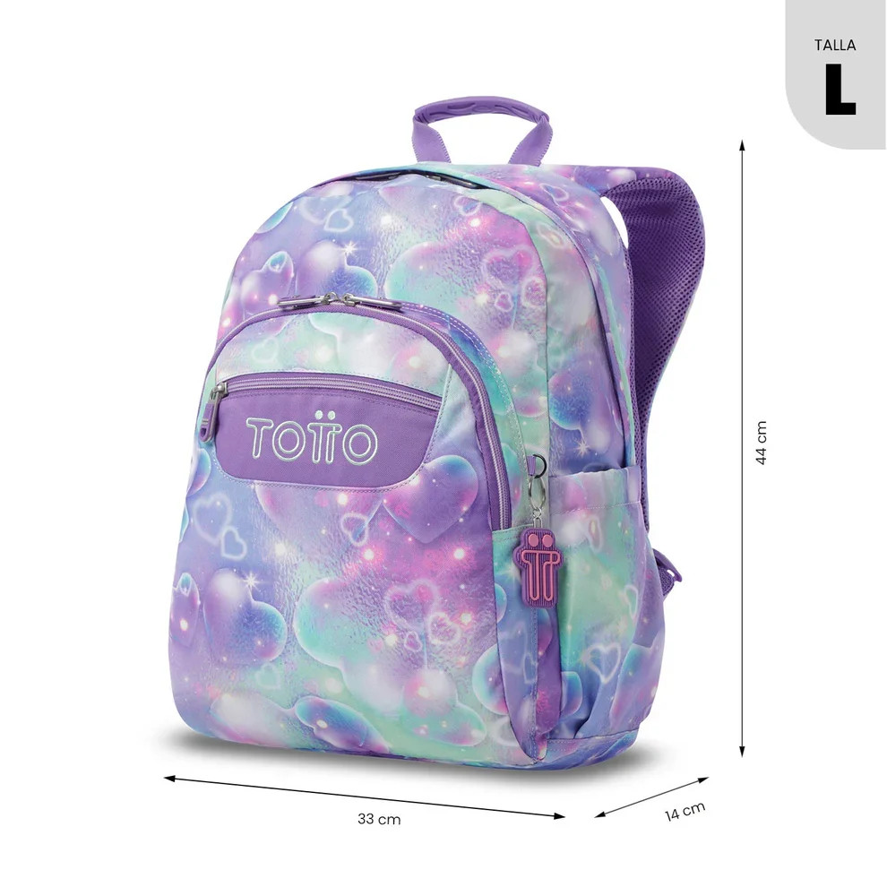 Mochila escolar adaptable a carro Totto Acuareles Korina - 44cm - Imagen 4