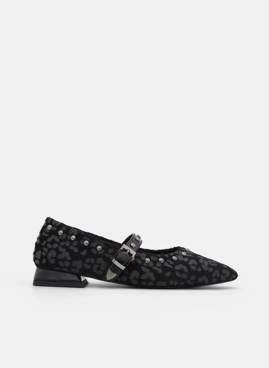 MERCEDITA NEGRA DE LEOPARDO CON TACHAS