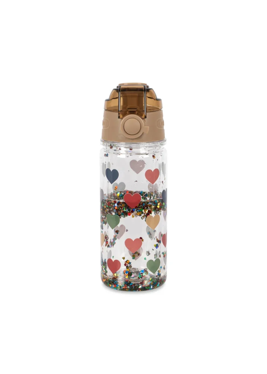 Botella Glitter Corazones