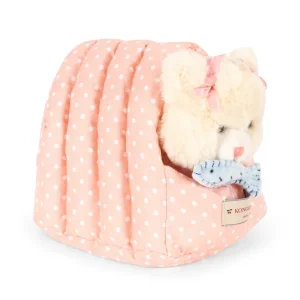 Gatita Calore Beige con Casita Rosa