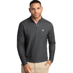 Polo Assn Jersey Black con Cremallera de un Cuarto