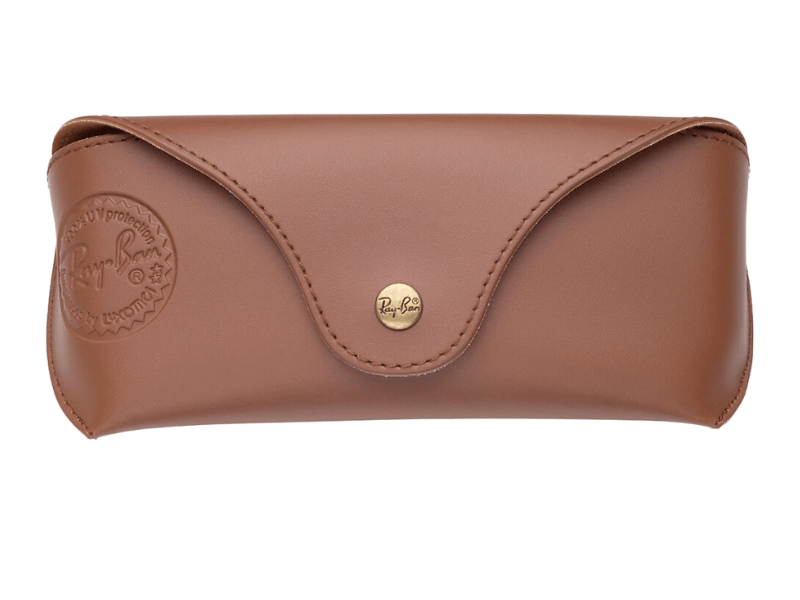 Estuche Ray Ban de Cuero Café Pulido - Imagen 3