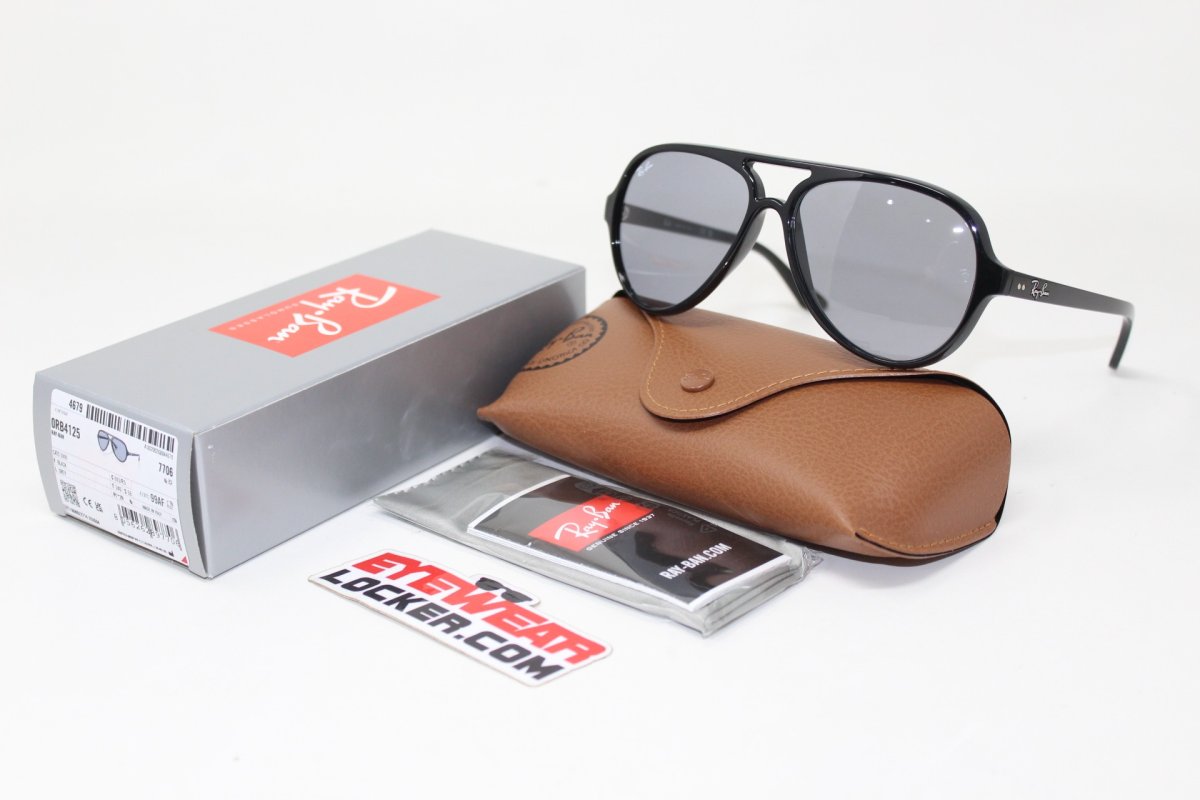 Ray Ban Cats RB4125 Polished Black Grey - Imagen 7