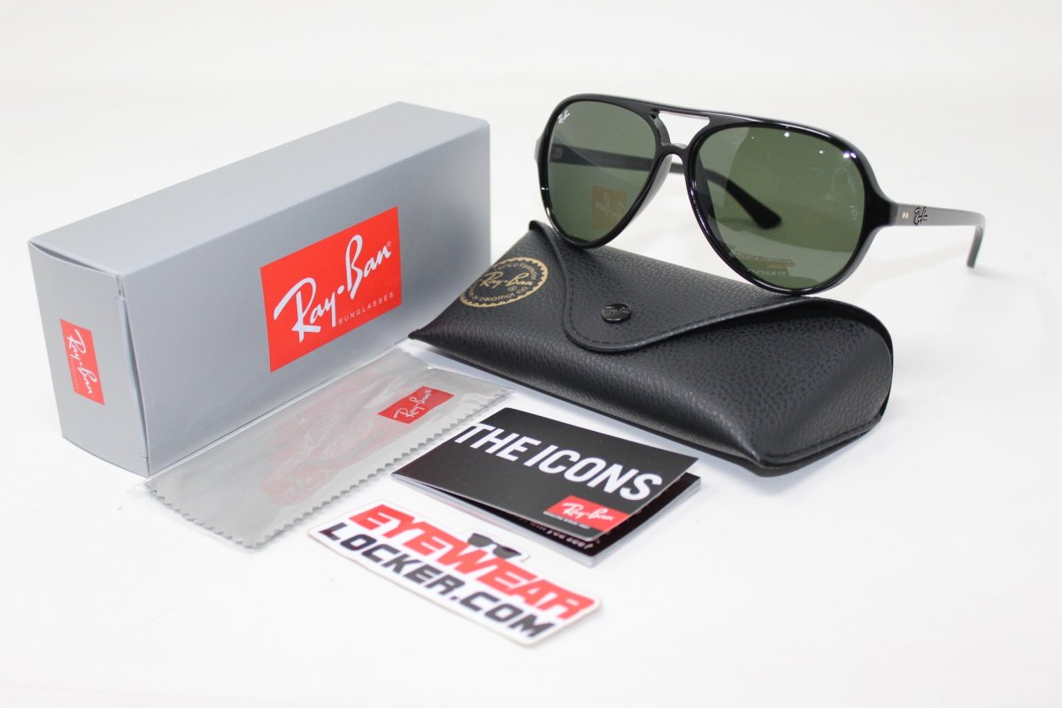 Ray Ban Cats RB4125 Polished Black Verde G-15 - Imagen 5