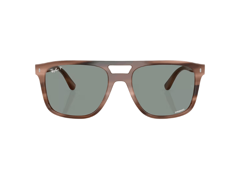 Ray Ban Chromance RB2213 Polished Havana Brown Light Blue Polarizadas - Imagen 4