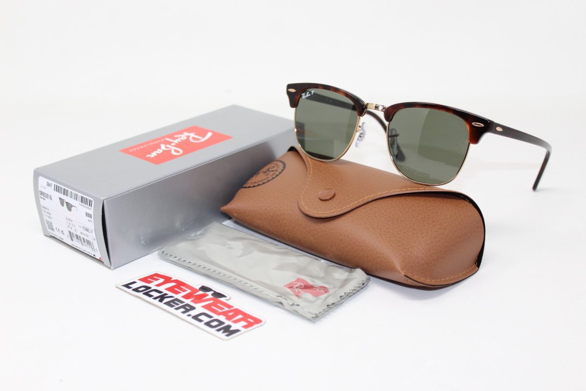 Ray Ban Clubmaster RB3016 Red Havana G-15 Green Polarizadas - Imagen 7