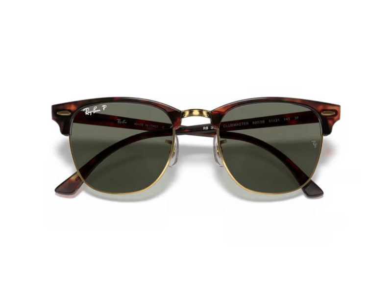 Ray Ban Clubmaster RB3016 Red Havana G-15 Green Polarizadas - Imagen 6
