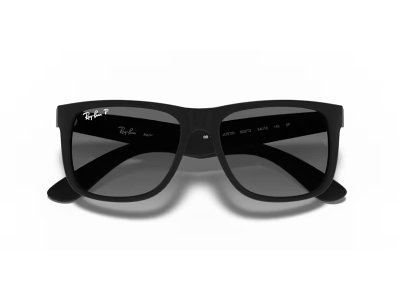 Ray Ban Justin RB4165 Matte Black Gris Degradado Polarizadas - Imagen 5