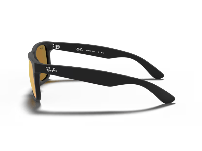 Ray Ban Justin RB4165 Rubber Black Brown Mirror Orange - Imagen 3