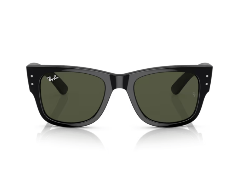 Ray Ban Mega Wayfarer RB0840S Polished Black Verde G-15 - Imagen 4
