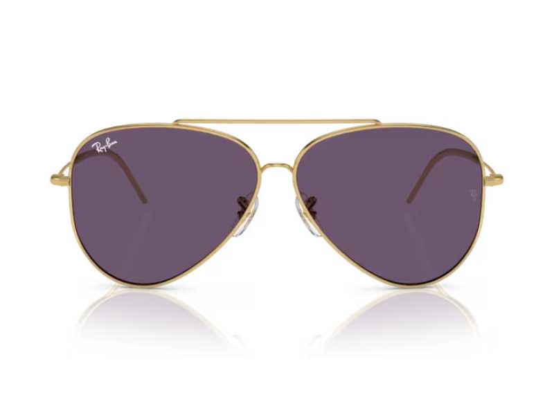 Ray Ban Aviador Reverse Oro Arista Violeta - Imagen 4