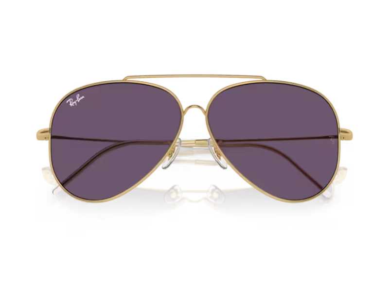 Ray Ban Aviador Reverse Oro Arista Violeta - Imagen 5