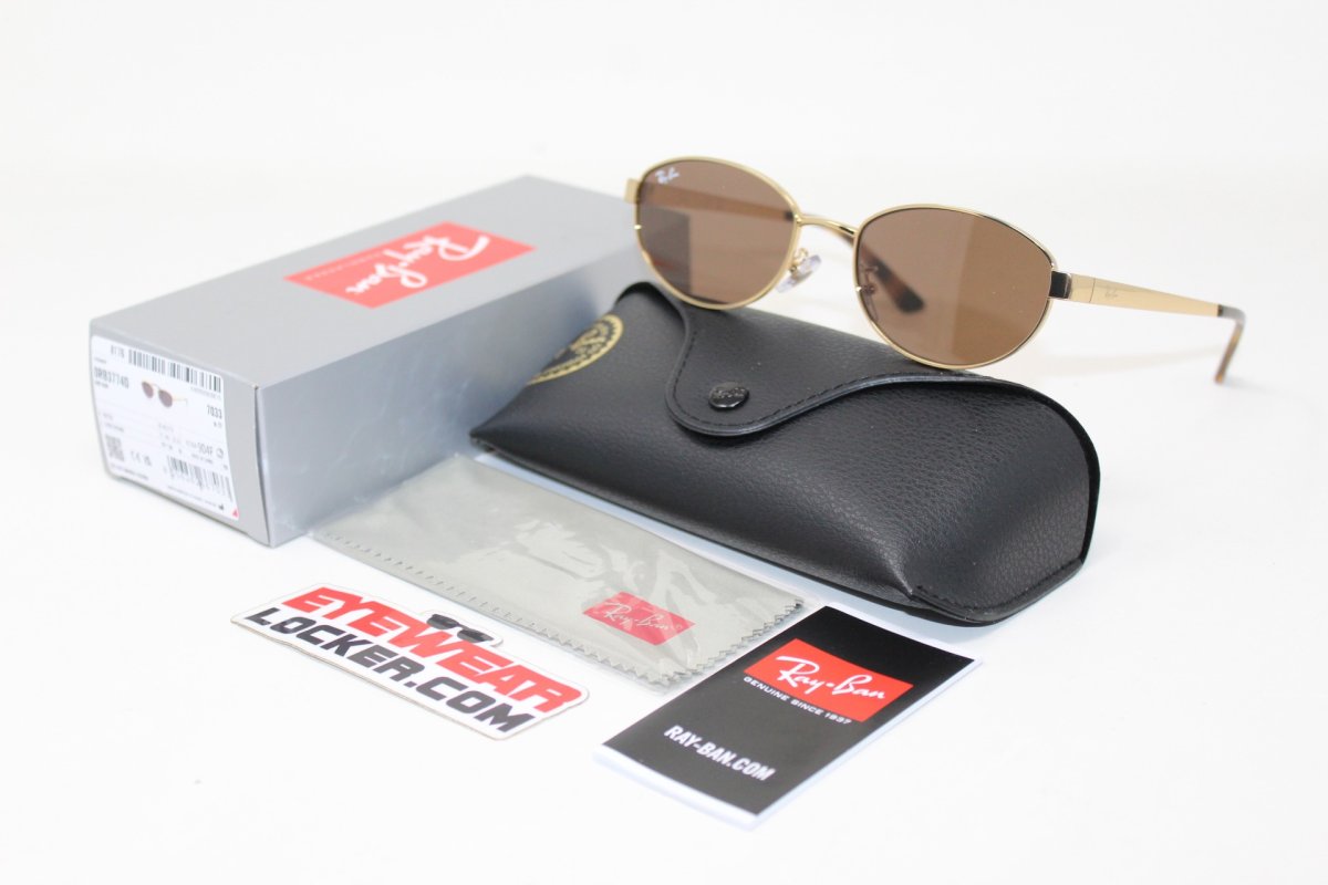 Ray Ban RB3774D Polished Gold Dark Brown - Imagen 7