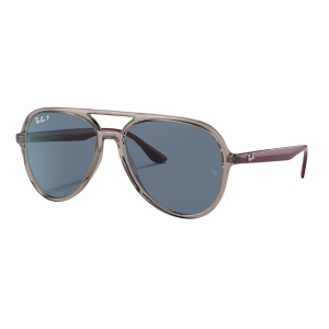 Ray Ban RB4376 Polished Transparent Grey Dark Blue Polarizadas