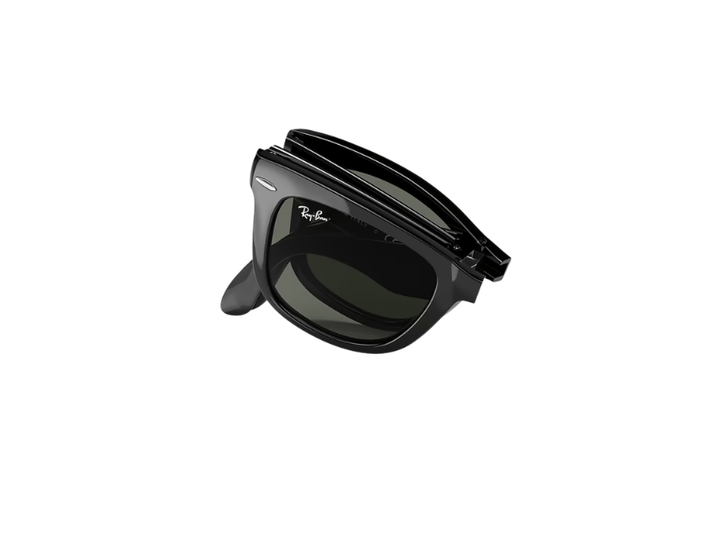 Ray Ban Wayfarer Folding RB4105 Polished Black Verde G-15 - Imagen 4
