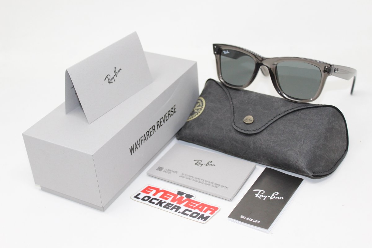 Ray Ban Wayfarer Reverse Transparent Dark Grey - Imagen 6