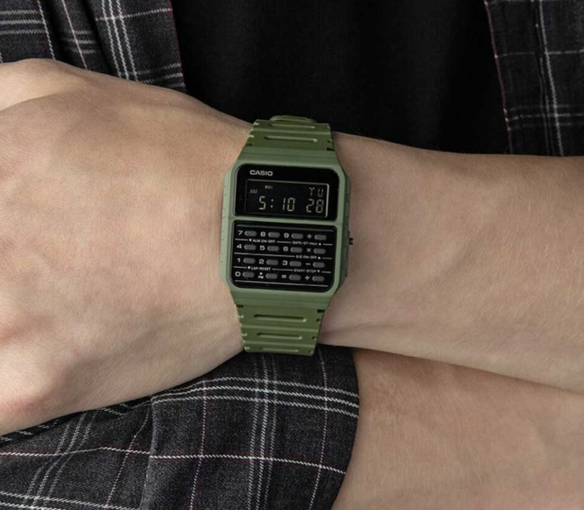 Reloj Casio Digital Calculadora Verde Militar CA 53WF - Imagen 5