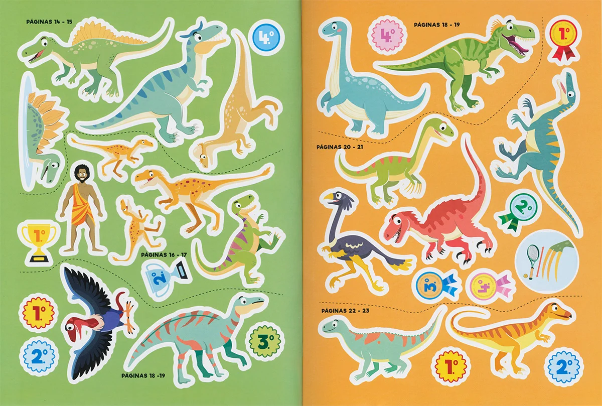 Dinosaurios de Récord con Pegatinas - Imagen 3