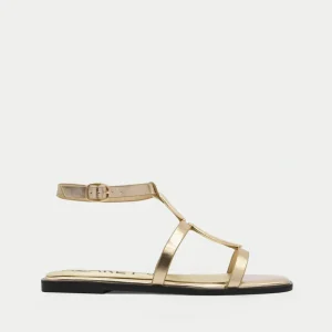 SANDALIAS PLANAS DORADAS
